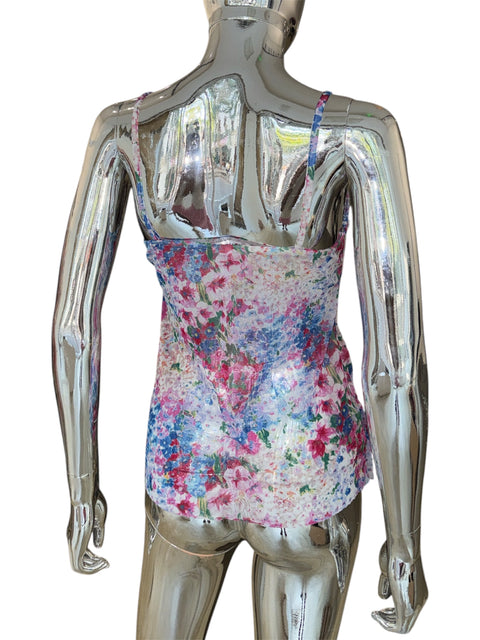 Lovable Tulle Floral Top With Lace Details