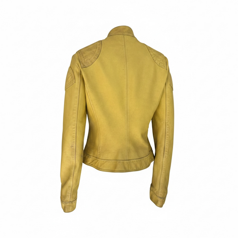 Dolce & Gabbana Mustard Leather Jacket