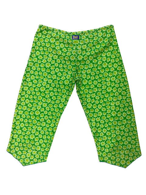 D&G Beachwear Green Floral Capris