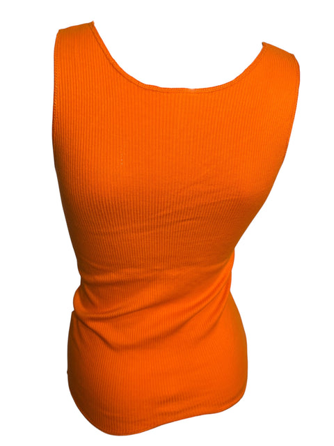 Vintage Orange Lace Front Tank Top