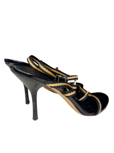 Gucci Black Gold GG Buckle Shoes