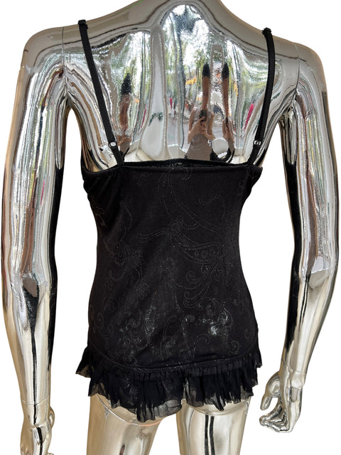 Vintage Black Shane Transparent Tank Top