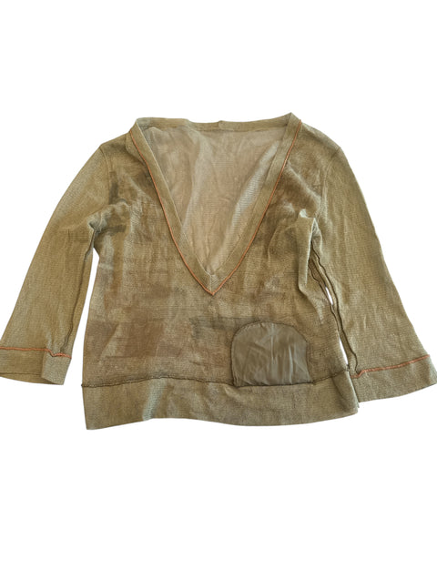 Cop. Copine Khaki Transparent Top