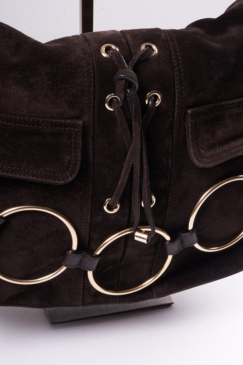 YSL Rive Gauche Archive Brown Suede Bag