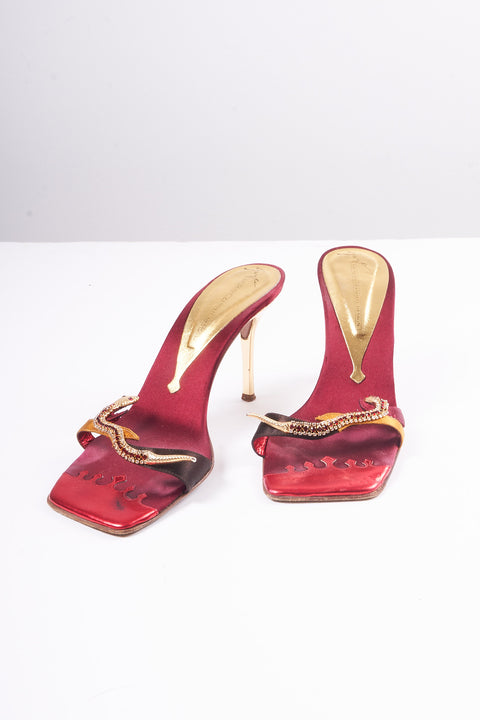 Giuseppe Zanotti Snake red heels Size 39