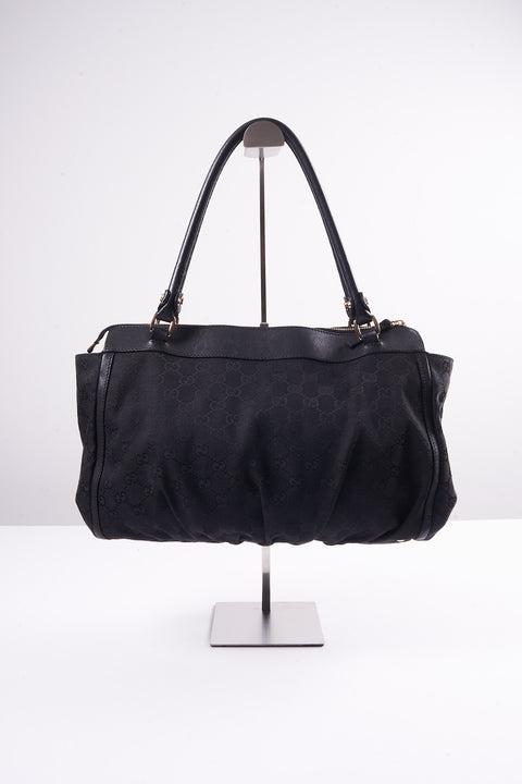Gucci Black Monogram Gold Hardware Bag