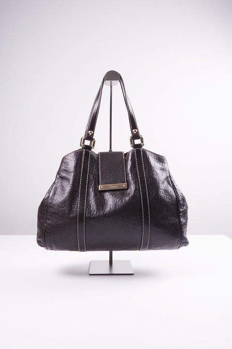 Gucci Brown Hobo Monogram Bag