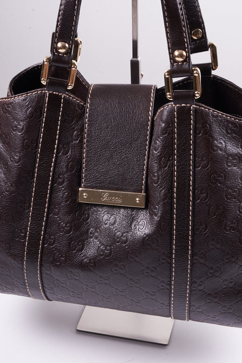 Gucci Brown Hobo Monogram Bag