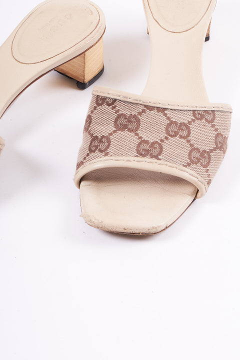 Gucci Mules Brown Monogramme