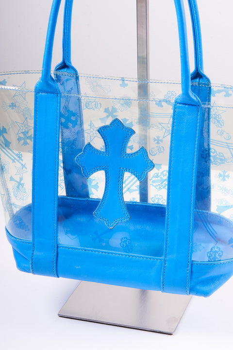 Chrome Hearts PVC & Leather Blue Tote Bag