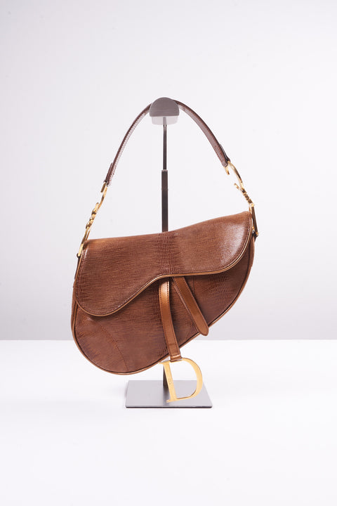 Christian Dior Saddle Caramel Brown Bag