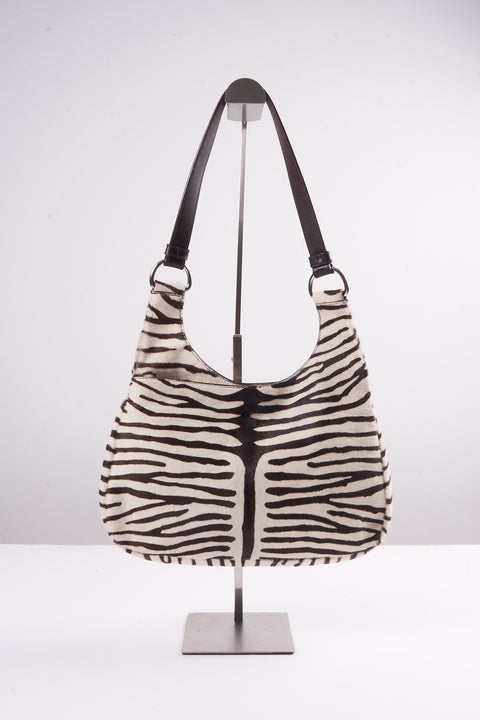 Prada Pony Hair Zebra Print Shoulder Bag