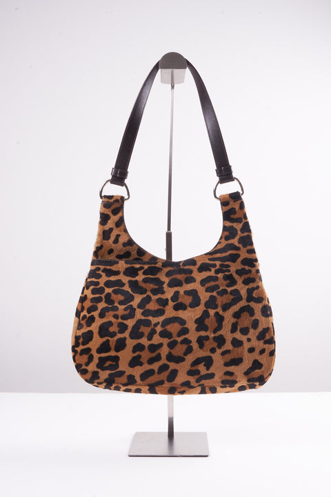 Prada Leopard Print Pony Hair Shoulder