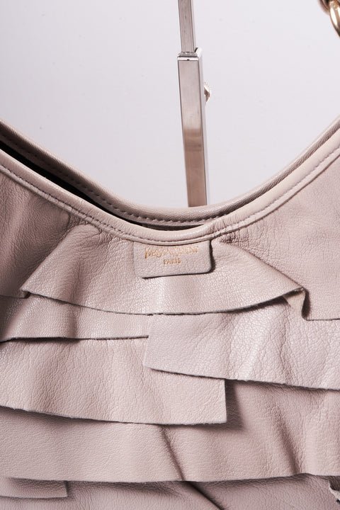 YSL Saint-Tropez Grey Leather Shoulder Bag