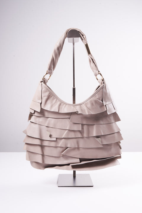 YSL Saint-Tropez Grey Leather Shoulder Bag