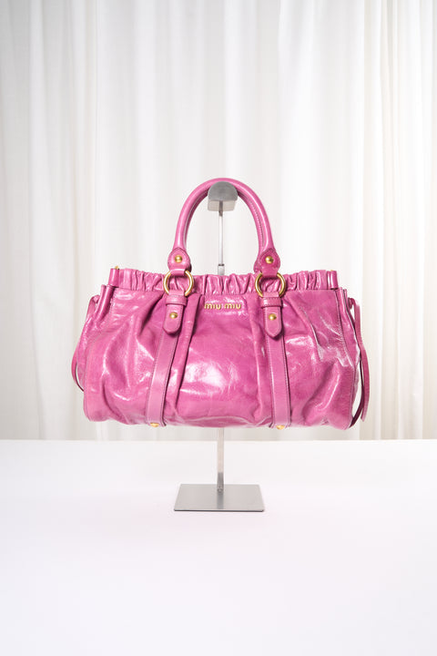 Miu Miu Vitello Pink Calfskin Leather Bag