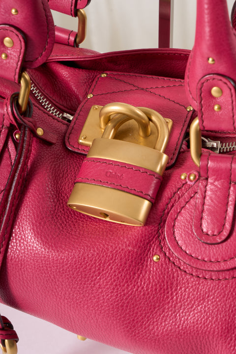 Chloé Paddington Pink Leather Shoulder Bag