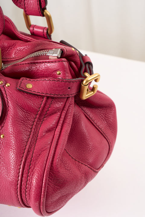 Chloé Paddington Pink Leather Shoulder Bag