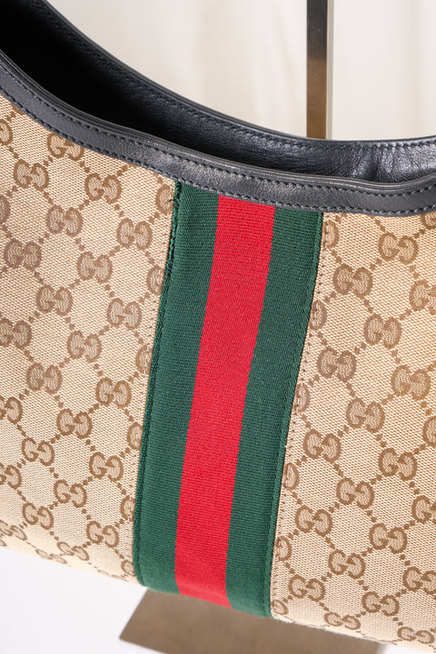 Gucci GG Canvas Sherry Line Hobbo Shoulder Bag
