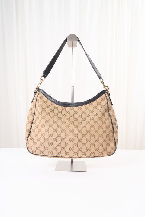 Gucci GG Canvas Sherry Line Hobbo Shoulder Bag