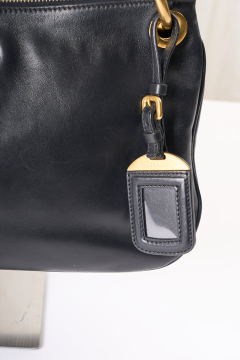 Prada Black Leather Shoulder Bag