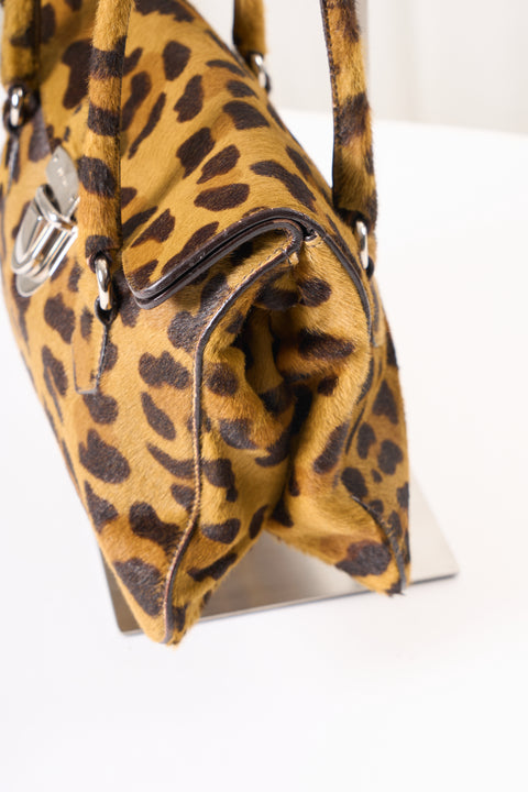 Prada Leopard Print Pony Hair Bag
