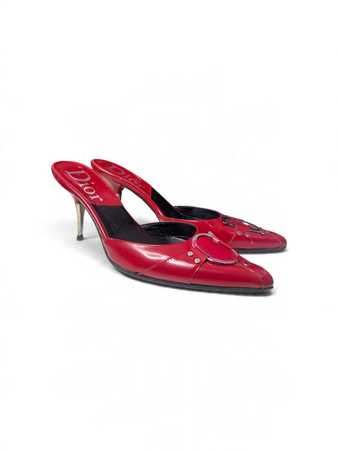 Dior Red CD Logo Mules