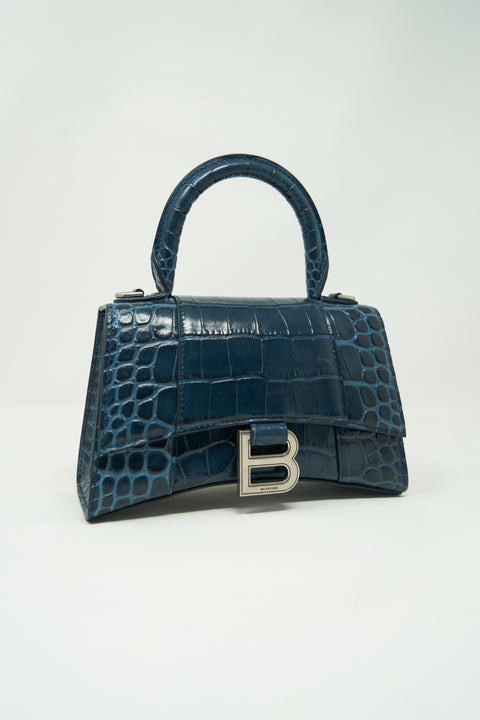 Balenciaga Navy Blue Hourglass mini bag