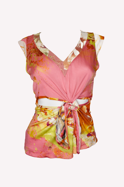 JustCavalli Pink Flower Top
