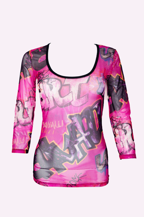 Roberto Cavalli Pink Tag Top