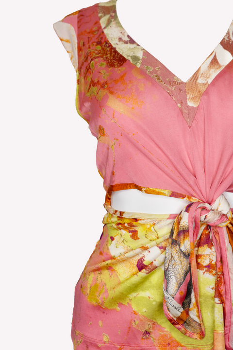 JustCavalli Pink Flower Top