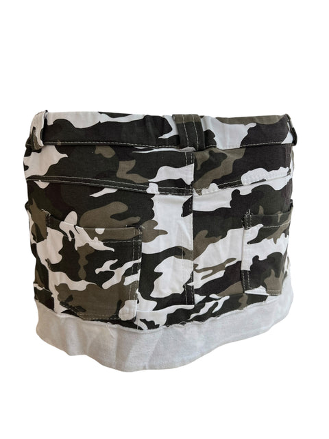 Vintage Green Camo Mini Skirt