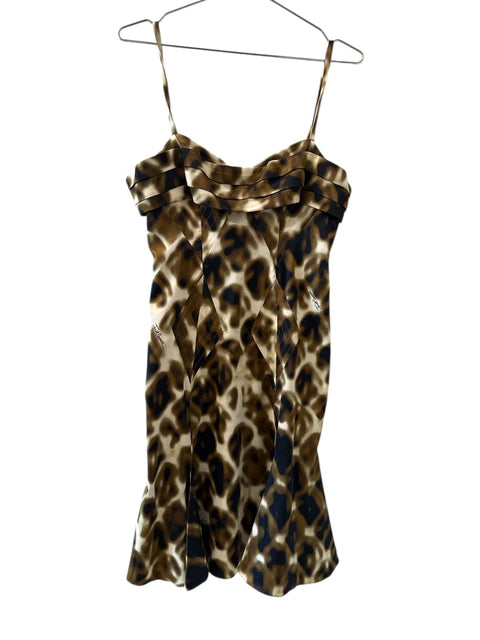 Just Cavalli Silk Printed Midi dress