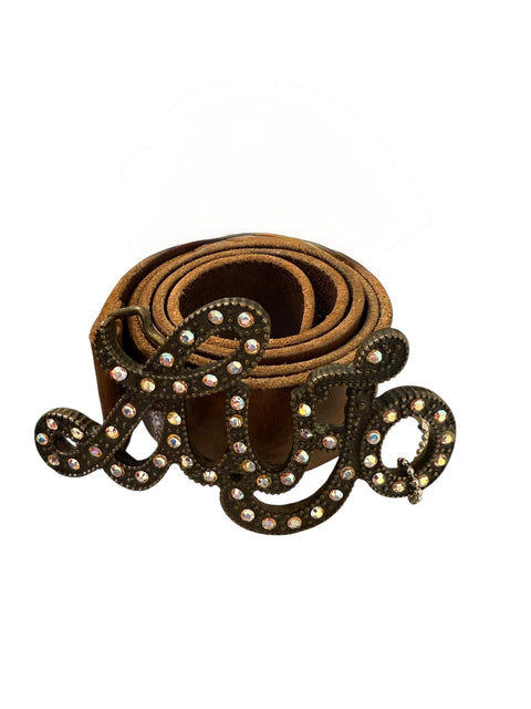 Liu Jo Brown and Rhinestones Belt