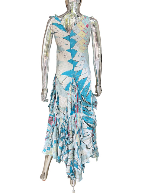 Roberto Cavalli Spring 2004 Kaleidoscope Print Gown