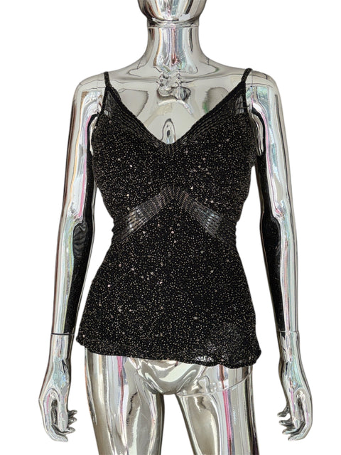 Derhy Black Gold Sequin Top