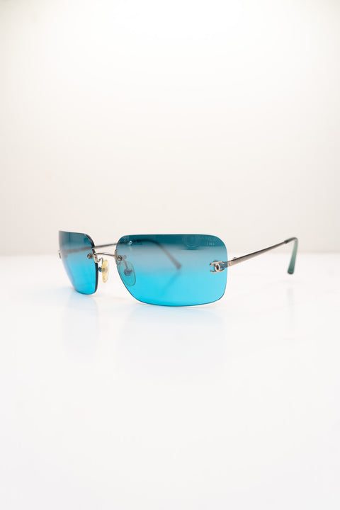 Chanel Blue Turquoise Sunglasses