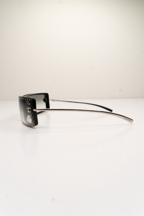 Chanel Black Rhinestones Sunglasses