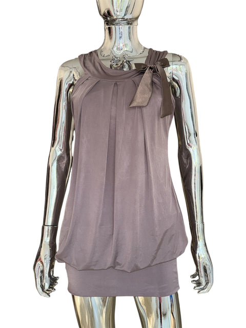 Me & Me Lavender Minidress With Bow Detail