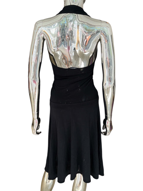 Motivi Black Ruched Mid Dress