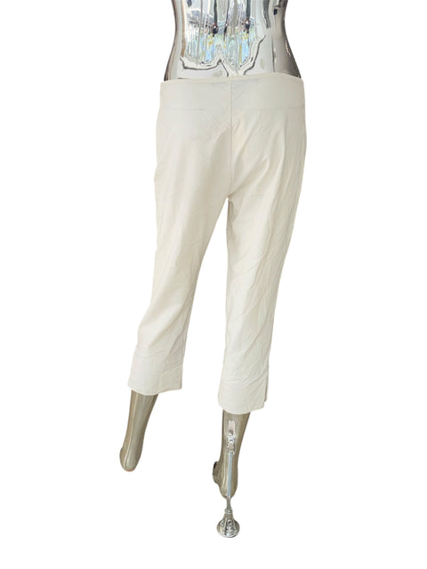 Vintage White Short Pants With Zipper Detail