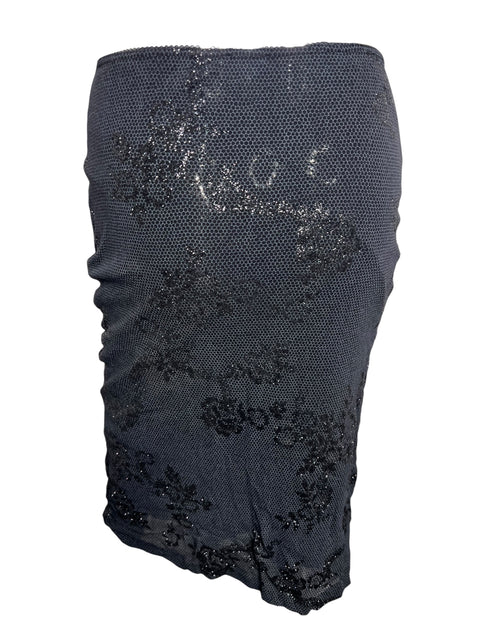 Phard Black Silver Mesh Tube Skirt