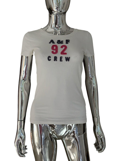 Abercrombie White Pink Detail T-shirt