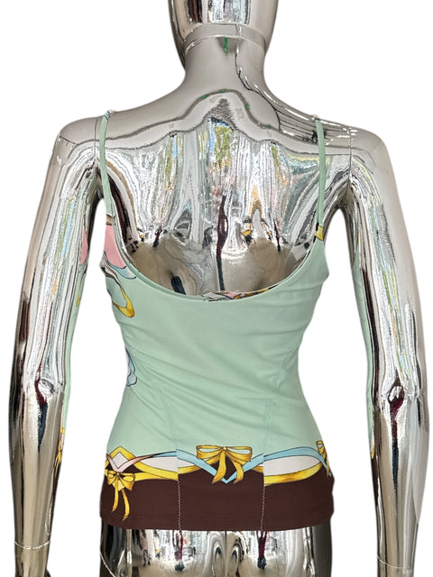 Roberto Cavalli Spring 2004 Teal Top