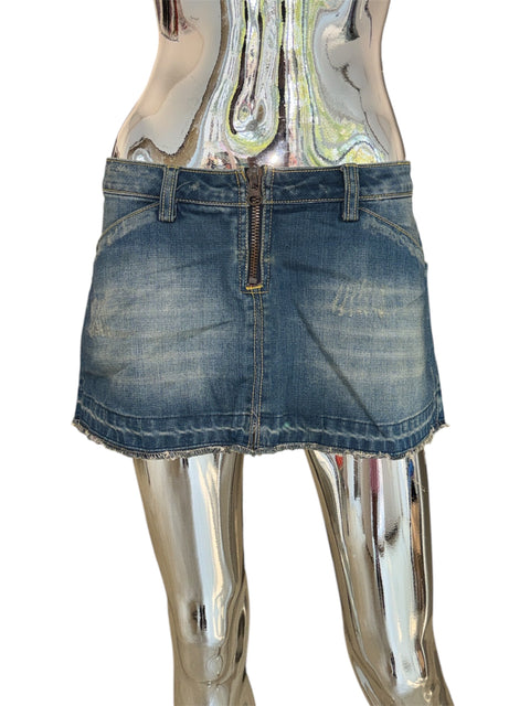 Yell! Denim Miniskirt With Y Detail