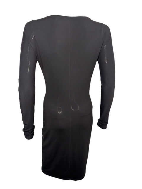 Roberto Cavalli Black Long Corset Dress