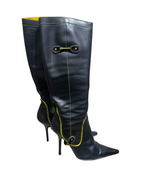 Dsquared Black and Yellow Boots