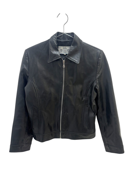 Black Simple Leather Jacket