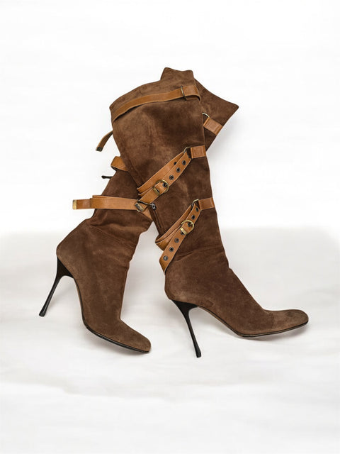 Gianmarco Lorenzi Brown Leather Boots