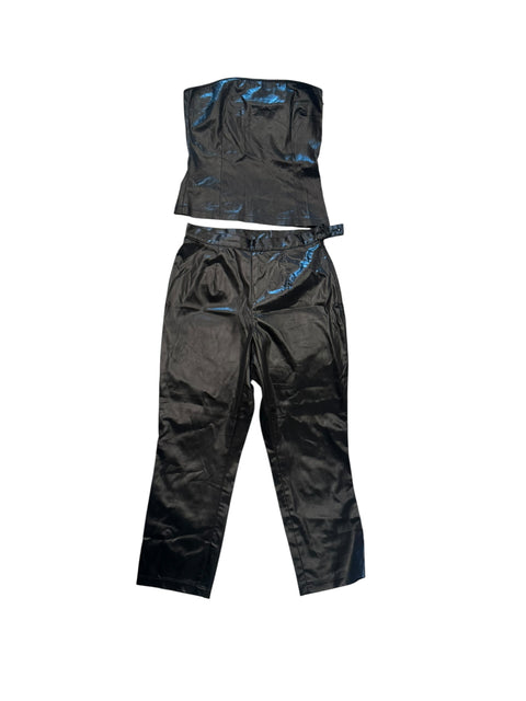 Dolce & Gabbana Black Pleather Set